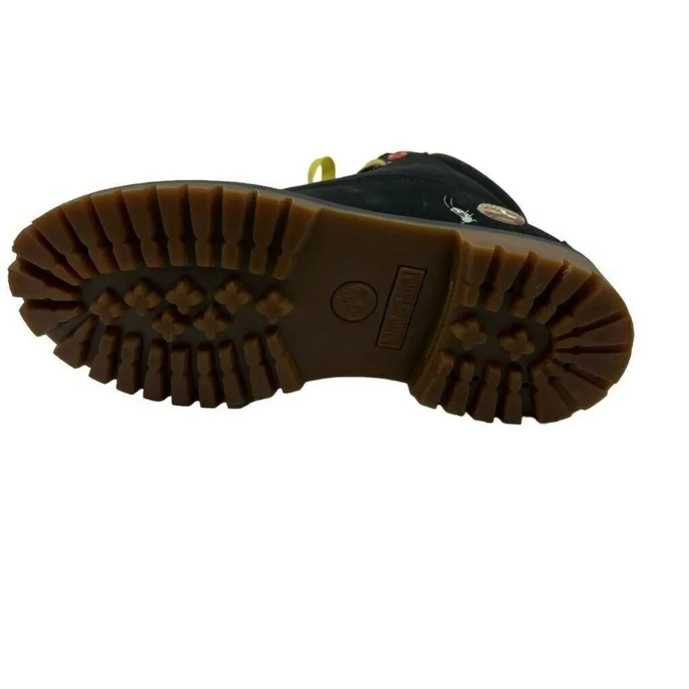 Timberland SpongeBob Boots‎ Boys Size 5 Black Yellow Good Waterproof Limited